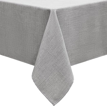 smiry Mantel rectangular de lino 140 x 100 cm, resistente al agua, para cocina, decoración de fiestas, color gris